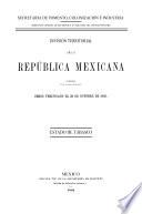 División territorial de la República Mexicana formada con los datos del censo verificado el 28 de octubre de 1900. Estado de Tabasco