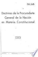 Doctrinas de la procuraduría general de la nación en materia constitucional