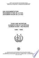 Documentation de la FAO, Alimentation Et Nutrition, 1980-1992
