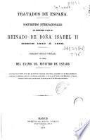 Documentos internacionales que corresponden a parte del reinado de Doña Isabel II desde 1842 a 1868