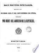 Documentos oficiales, relativos a los sucesos del 8 de noviembre de 1844