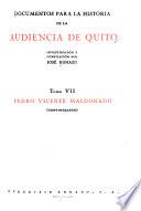Documentos Para la Historia de la Audiencia de Quito