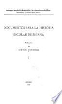 Documentos para la historia escolar de España