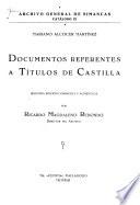 Documentos referentes a títulos de Castilla