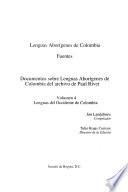 Documentos sobre lenguas aborígenes de Colombia del archivo de Paul Rivet: Lenguas del Occidente de Colombia