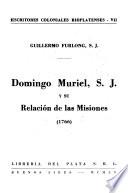 Domingo Muriel, s. j., y su Relación de las misiones (1766)