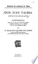 Don Juan Valera, epistológrafo