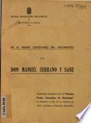 Don Manuel Serrano y Sanz