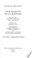 Don Quijote de La Mancha: Volumen complementario