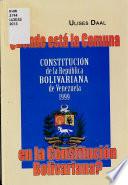 ¿Dónde está la comuna en la Constitución bolivariana?
