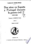 Dos años en España y Portugal durante la guerra civil, 1838-1840