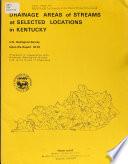 Drainage Areas of Streams at Selected Locations in Kentucky