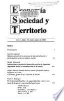 Economía, sociedad y territorio