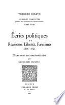 Écrits politiques II. Reazione, libertà, fascismo, 1896-1923