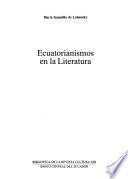 Ecuatorianismos en la literatura