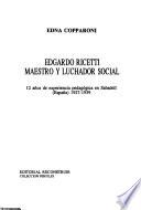 Edgardo Ricetti, maestro y luchador social