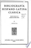Edición nacional de las obras completas de Menéndez Pelayo: Bibliografia hispano-latina clasica