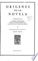 Edición nacional de las obras completas de Menéndez Pelayo: Orígenes de la novela