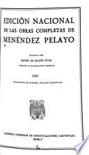 Edición nacional de las obras completas de Menéndez Pelayo: Poesías