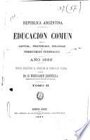 Educación común en la capital, provincias, colonias y territorios nacionales