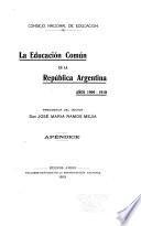Educación común en la capital, provincias, colonias y territorios nacionales