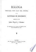 Égloga trovada por Juan del Encina à la natividad de Jesucristo