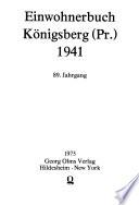 Einwohnerbuch Königsberg (Pr.).