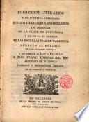Ejercicios Literarios y de doctrina christiana que los Caballeros Andresianos los discipulos de la clase de Rhetórica y los de la de escribir de las Escuelas Pias de Valencia ofrecen al público