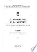 El analfabetismo en la Argentina