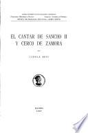 El cantar de Sancho II y cerco de Zamora