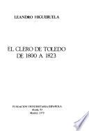 El clero de Toledo de 1800 a 1823