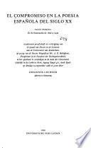 El compromiso en la poesia española del siglo XX.: De la generación de 1898 a 1939, por Johannes Lechner (thesis, Amsterdam, 1968)