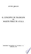 El concepto de tradición en Martín Pérez de Ayala