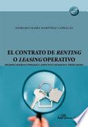 El contrato de renting o leasing operativo