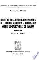 El control de la gestión administrativa en el juicio de residencia al gobernador Manuel González Torres de Navarra