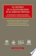 El criterio de la razonabilidad en el derecho privado