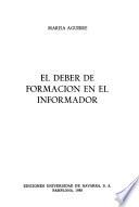 El deber de formación en el informador