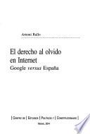 El derecho al olvido en Internet