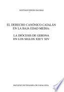 El derecho canónico catalán en la Baja Edad Media