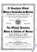 El directorio oficial de la minas y haciendas de Mexico
