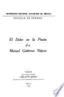 El dolor en la poesía de Manuel Gutiérrez Nájera