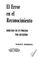 El error en el reconocimiento