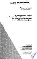 El financiamiento público de los partidos políticos nacionales para el desarrollo del liderazgo político de las mujeres