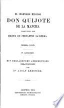 El ingenioso Hidalgo Don Quijote de la Mancha