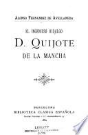 El ingenioso hidalgo don Quijote de la Mancha