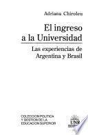 El ingreso a la universidad