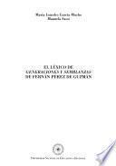 El léxico de Generaciones y semblanzas de Fernán Pérez de Guzmán