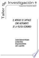 El Mercado de capitales como instrumento de la política económica