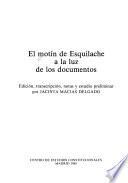El Motín de Esquilache a la luz de los documentos