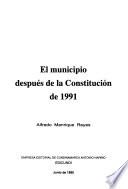 El municipio después de la Constitución de 1991